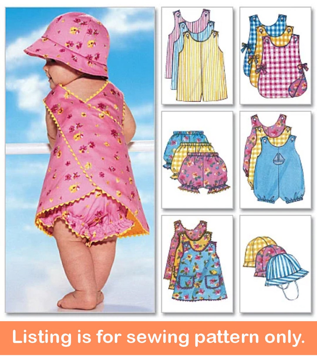 GIRLS SEWING PATTERN make Baby Clothes Infant Clothing Jumper Romper