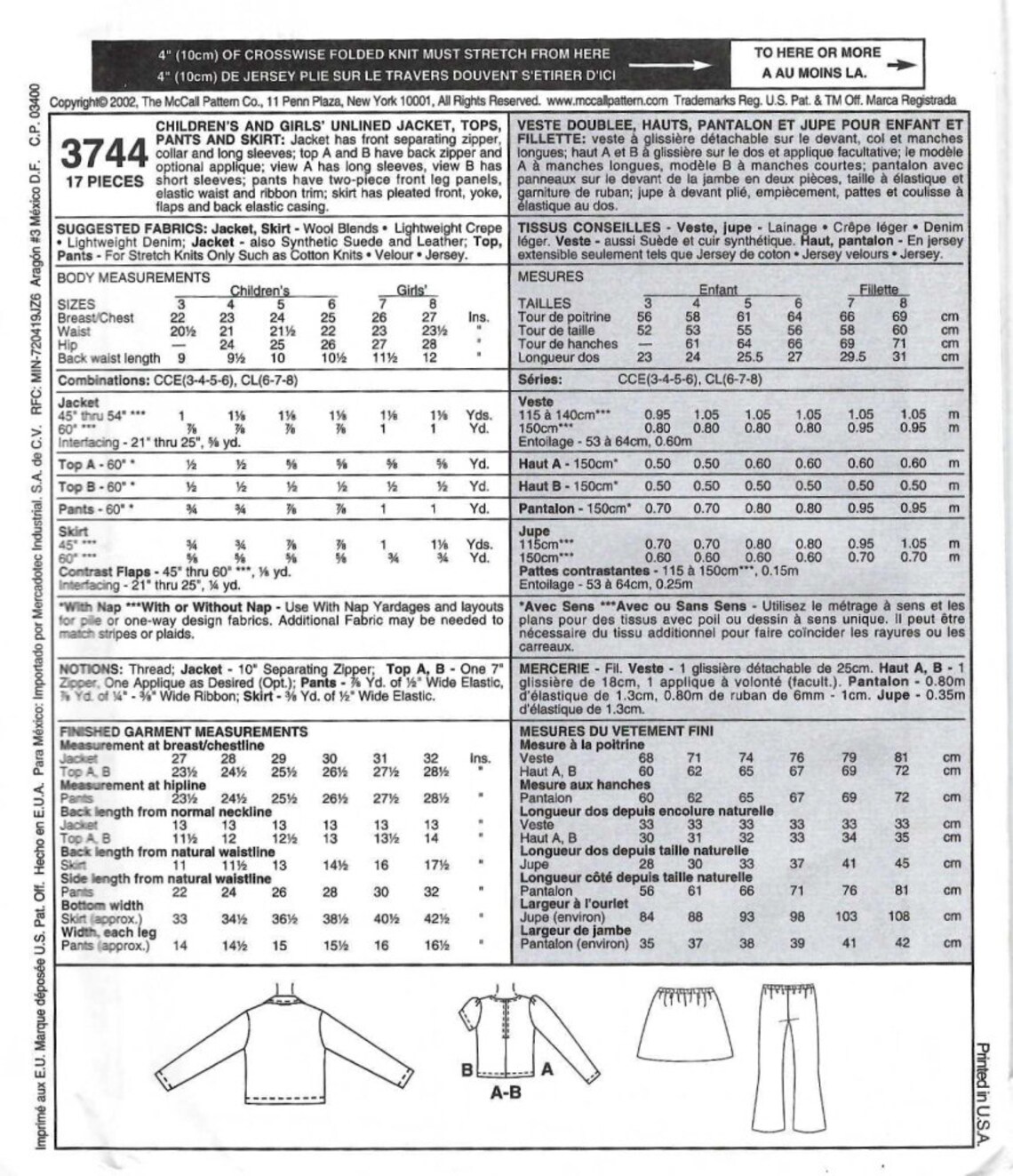 GIRLS SEWING PATTERN | Sew Fall Clothes Clothing | Jacket Shirt Flared ...