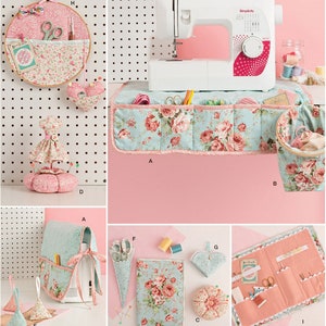 SEWING ACCESSORIES PATTERN | Sew Sewing Mat Cover Bag Storage Organizer Pin Cushion Scissors Needle Case | Handmade Gift Project Idea | 9404