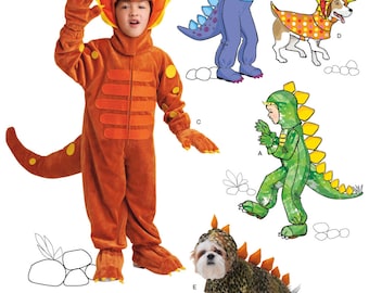 COSTUME SEWING PATTERN |Make Halloween Carnival Outfit | Dinosaur Dragon | Child Size 3 4 5 6 7 8 | For Dogs Boys Girls Kids Children 1765