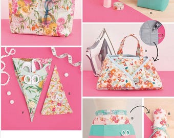 SEWING ACCESSORIES PATTERN | Sew Pocket Apron Scissors Case Ironing Mat Storage Bins Tote Bag Custom Organizer | Handmade Project Idea 9670