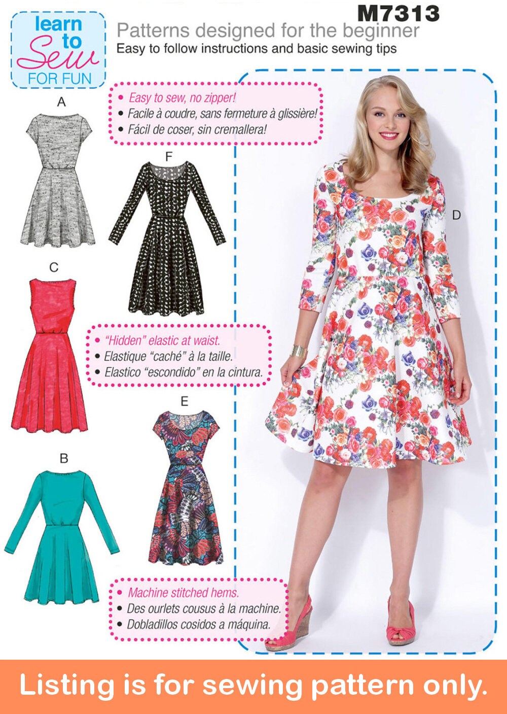 DRESS SEWING PATTERN | Sew Womens Clothes Clothing | Easy Simple Learn ...