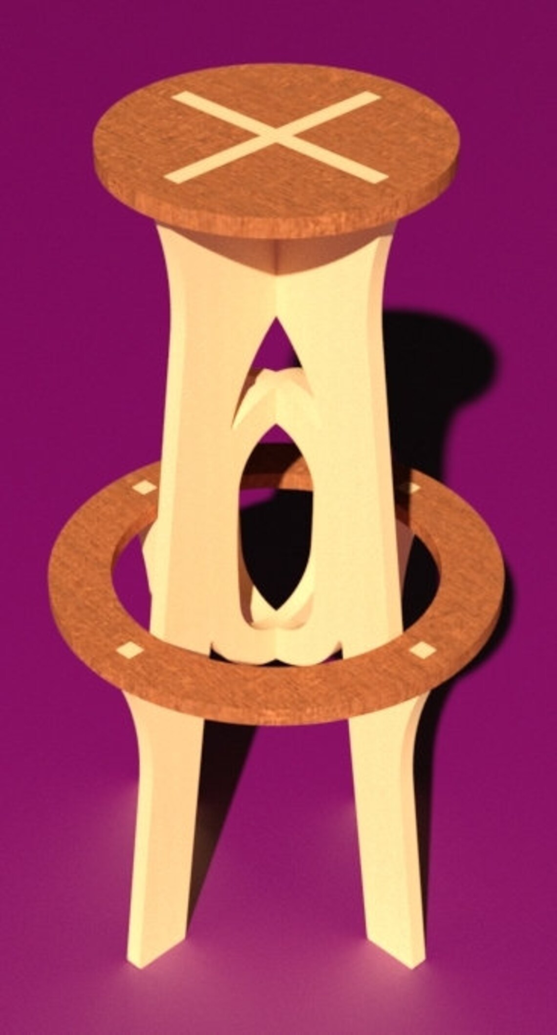Bar Stool, Bar Furniture, Cnc Pattern, 3d, Laser Cut, Download, Ai