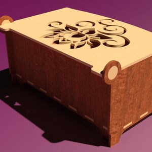 Jewelry Box, Box, CNC Pattern, CNC Plan, DWG Files, 3D Project, Laser ...
