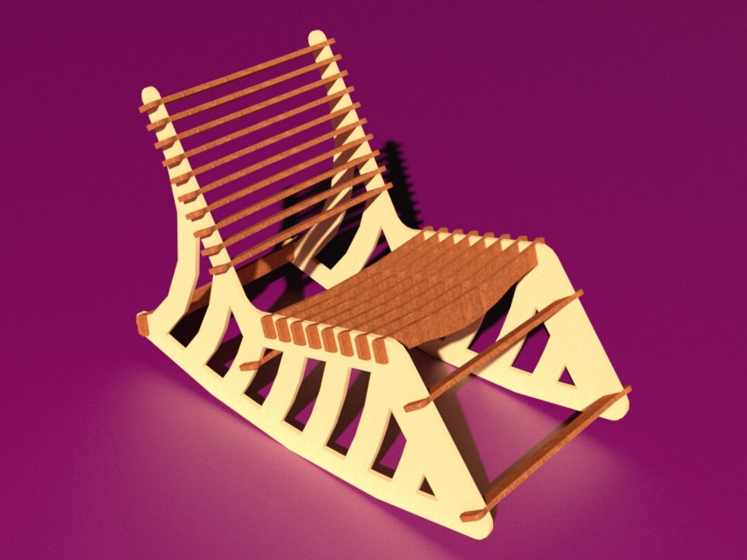 Rocking Chair for Children, Cnc Pattern, 3d, Laser Cut, Download, Ai ...