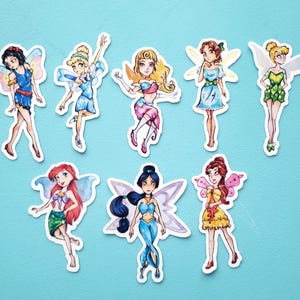 Disney/Winx Club Inspired Fairy Stickers VER. 1 | Princess Stickers | Fairy Stickers | Vinyl | Waterproof | Stationary