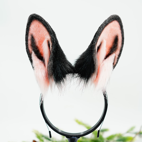 Oreilles de lapin réalistes, oreilles en fausse fourrure, oreilles de lapin, oreilles duveteuses, oreilles de lapin, oreilles d'animaux, oreilles, oreilles de cosplay, oreilles de costume, cosplay anime, 168