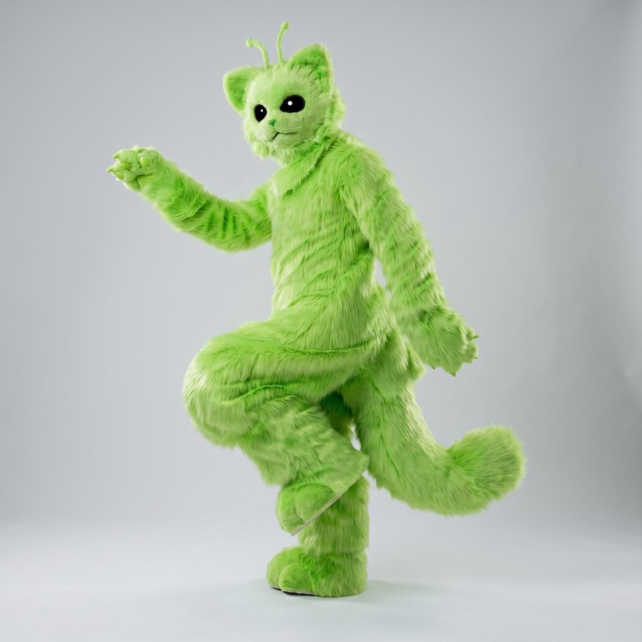 Alien Cat Fursuit Set, Alien Cat Cosplay Furry Mask Head, Paws, Tail ...