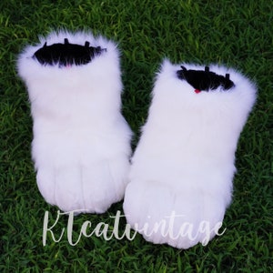 White foot paws, punny feetpaws, wolf feet paws, kemono feet paws, Fursuit feet paws, Furry, Fursuit, Fursona, Furry art , ktcatvintage