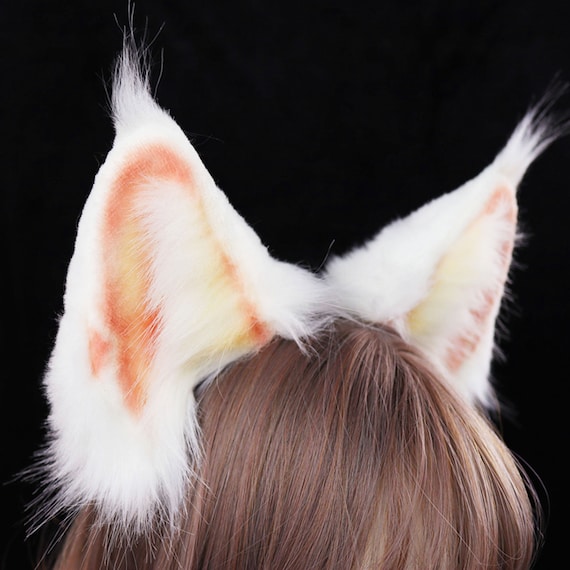 Realistic Fox Ears, Faux Fur Ears,ox Ears ,pink Fox Ears  display picture 3