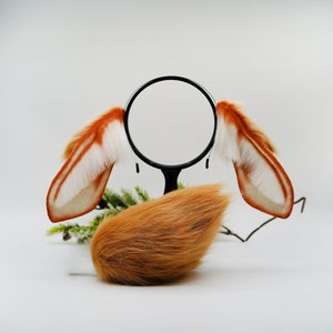Handmade realistic camle bunny ears and tail, cosplay fluffy ears, bunny ears, anime ears, ears, cosplay ear,costume ears, anime cosplay,
