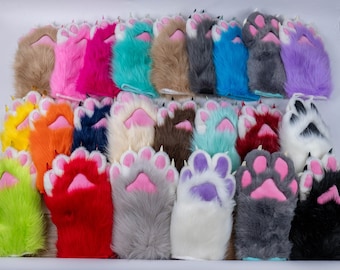 Mystery Box fursuit paws, A variety of hand-made furry paws in random colors, cheap cat gloves, Fursuit gloves,handmade Furry paws