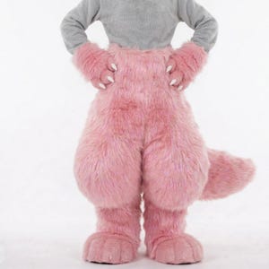 Set parziale di pantaloni, coda, zampe e piedi da fursuit / Gambe da cosplay per fursuit / Accessorio canino bianco personalizzato