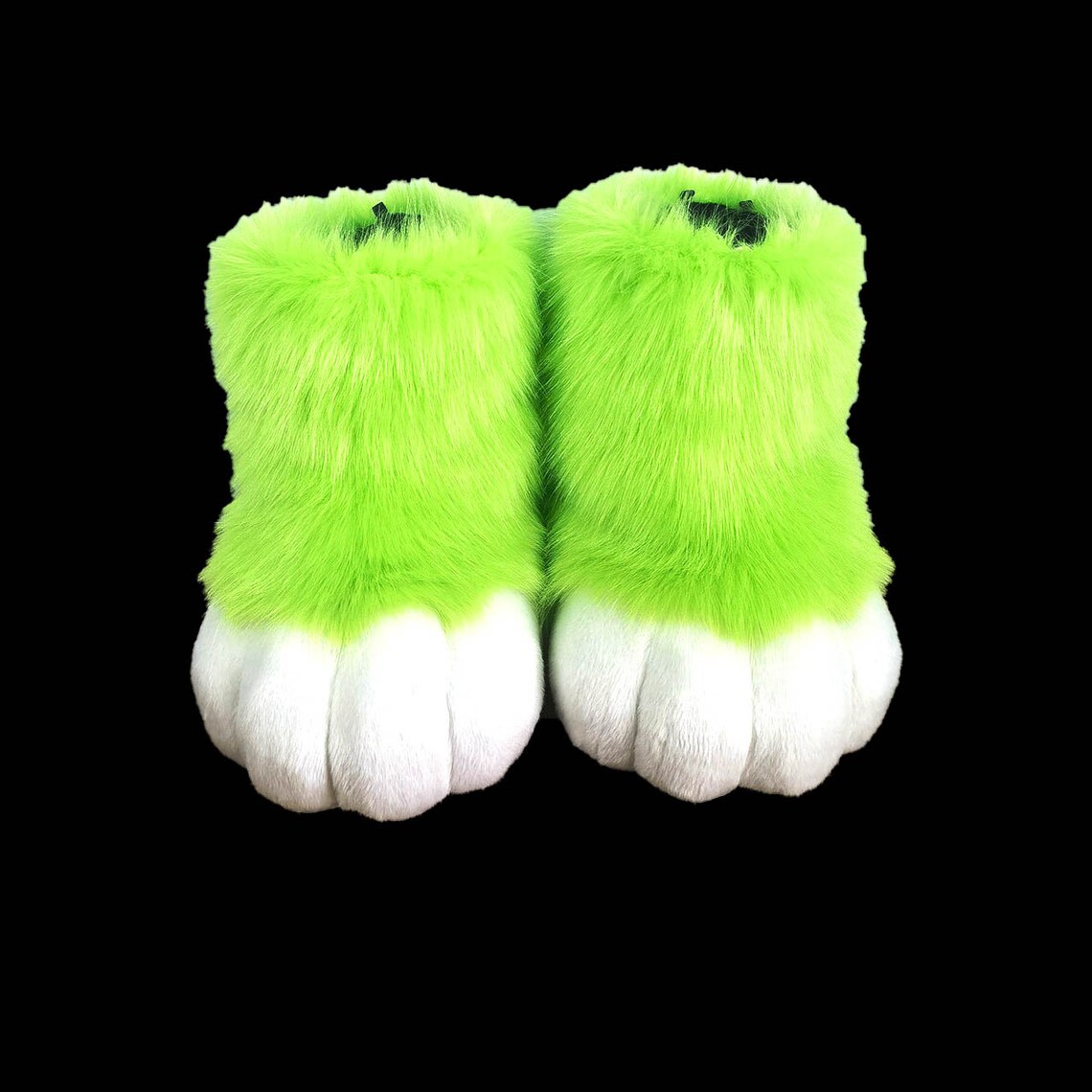 Elf Green Feetpaw Furry Shoes Cats Feet Paws Slim Sock Paw Etsy