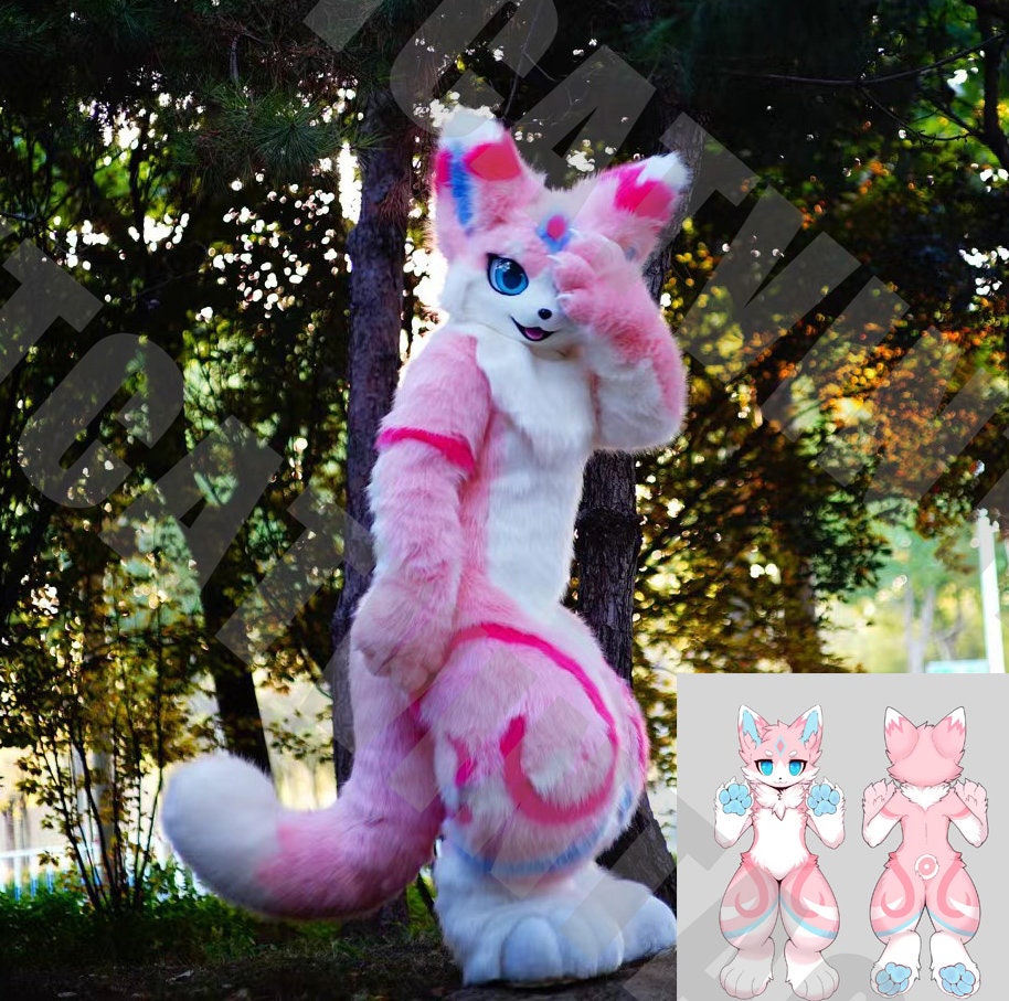 Pink Fursurit Head Fursuit Commission Fursuit Paws Fursuit Etsy Canada