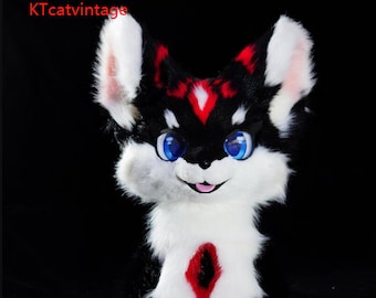 KTcatvintage Fursuit head, Fursuit, fursuit mask, Furry art，fursuit mask, custom furry mask