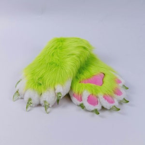Dog paws,Kemono paws, paws custom,cosplay gloves,fox paws, white finger and pink pad, petplay, cat paws, furry, puppy paws, animal paws.