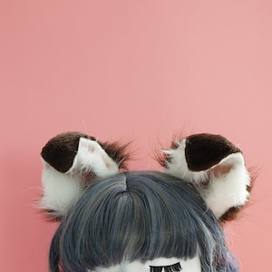 Fluffy fox ears, Realistic fox Ears,  Faux Fur ears, cat Ears Headband，fox ears  Headband, fox ears ,pink wolf Ears, Faux fur Ears, 197