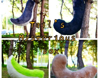 Random Fursuit Tail without stuffing, Furry Convention Custom, fursuit Tail, furry art commission, Fursuit Mysterious box