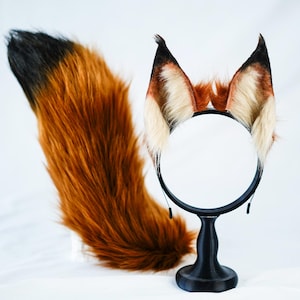 Fluffy Fox Ears, Nick&#39;s Ears,  Faux Fur Ears, Neko Ears, Ears Headband, Animal Ears, Cosplay Ear,Anime Cosplay, Realistic Fox Ears, 004