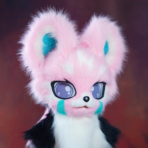 Kemono Fursuit Head 3D Resin Base & Removable Liner Anime Con Puppy MaskFursuit, Cat Furry Head, Fursuit Mask, Fursuit Partial Premade