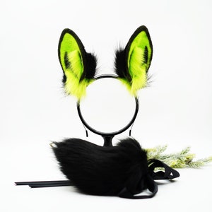 Handmade rabbit  ears, bunny ears, cosplay bunny ears, Black rabbit headband, Halloween cosplay, Halloween ears,  lame Cosplay,game cosplay