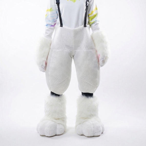 Detachable Fursuit Leg Padding with Suspender Straps | Breathable Athletic Mesh | Digitigrade Padding Base | Cosplay & Furry Maker Supplies