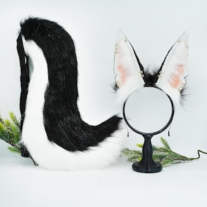 cat ears Anubis Wolf Ear, Anime Cosplay, Emulational Beast Ear, Cosplay Wolf Ear, Cosplay Ear, Wolf Ear Hair Band, Black Wolf Ear,Handmade
