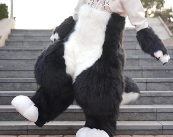 Tienervriendelijke fursuitbroek - zachte broek van imitatiebont voor beginnende furries, anime-cosplay en schoolevenementen