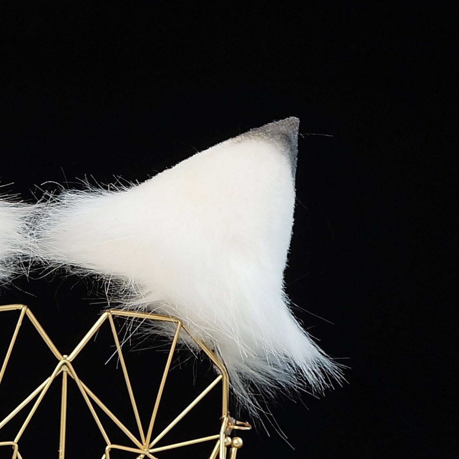 White Wolf Cosplay Fake Fur Earsrealistic Tail Ears - Etsy