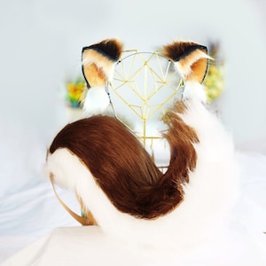 Caffe and Orange Kitten Ears Faux Fur Kitten Ears KTcatvintage Neko Costume Cosplay Kittenplay Ears Cat Ears Headband Kitty Pet Play Ears