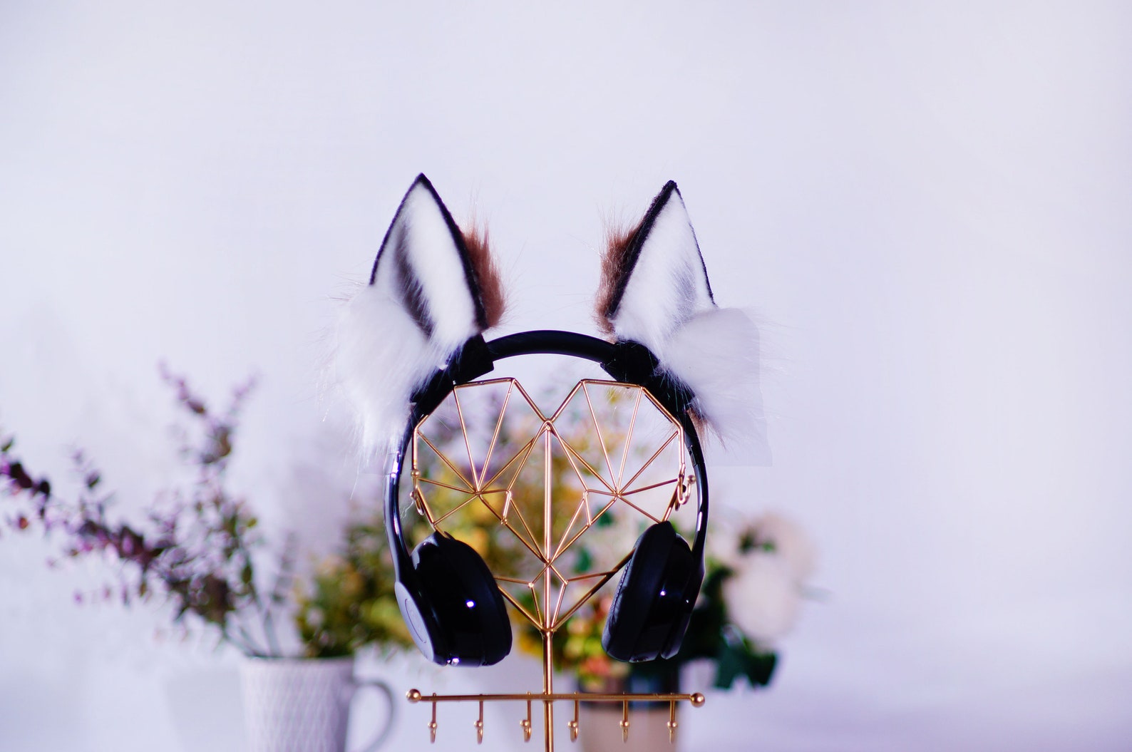 Headphone Cat Ear Kawaii Cat Ears Headphone Accessories Etsy