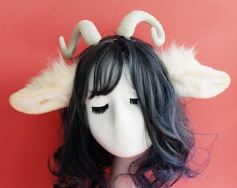 巻き角カチューシャの作り方【悪魔の角、羊の角、動物の角】[ハロウィン仮装,ゴスロリ]Horn headband tutorial [Eiuuioj] 小さな羊の角、羊の耳、ヘッドバンド、羊の尻尾、漫画展コスプレ小道具、手作り羊の耳、KC動物の耳、動物の尻尾セット