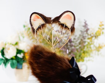 Braune Hamster Ohren, neko ohren, Cosplay neko mimi, Katzen ohren, handgemachte kawaii Ohren, Tiger Ohren, Kätzchen Ohren