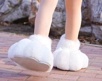 Fursuit Foot Paws Outdoor - weiche Plüsch-Plüsch-Hausschuhe, Pelzbekleidung, Katzenpfote, Wolfspfote, Tigerpfote, Leopardenpfote, Hundepfote, Furry Convention