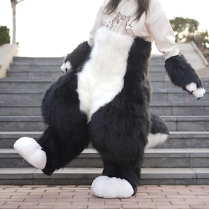 Teen Friendly Fursuit Pants - Soft Faux Fur Bottoms for Beginner Furries, Anime Cosplay & School Events