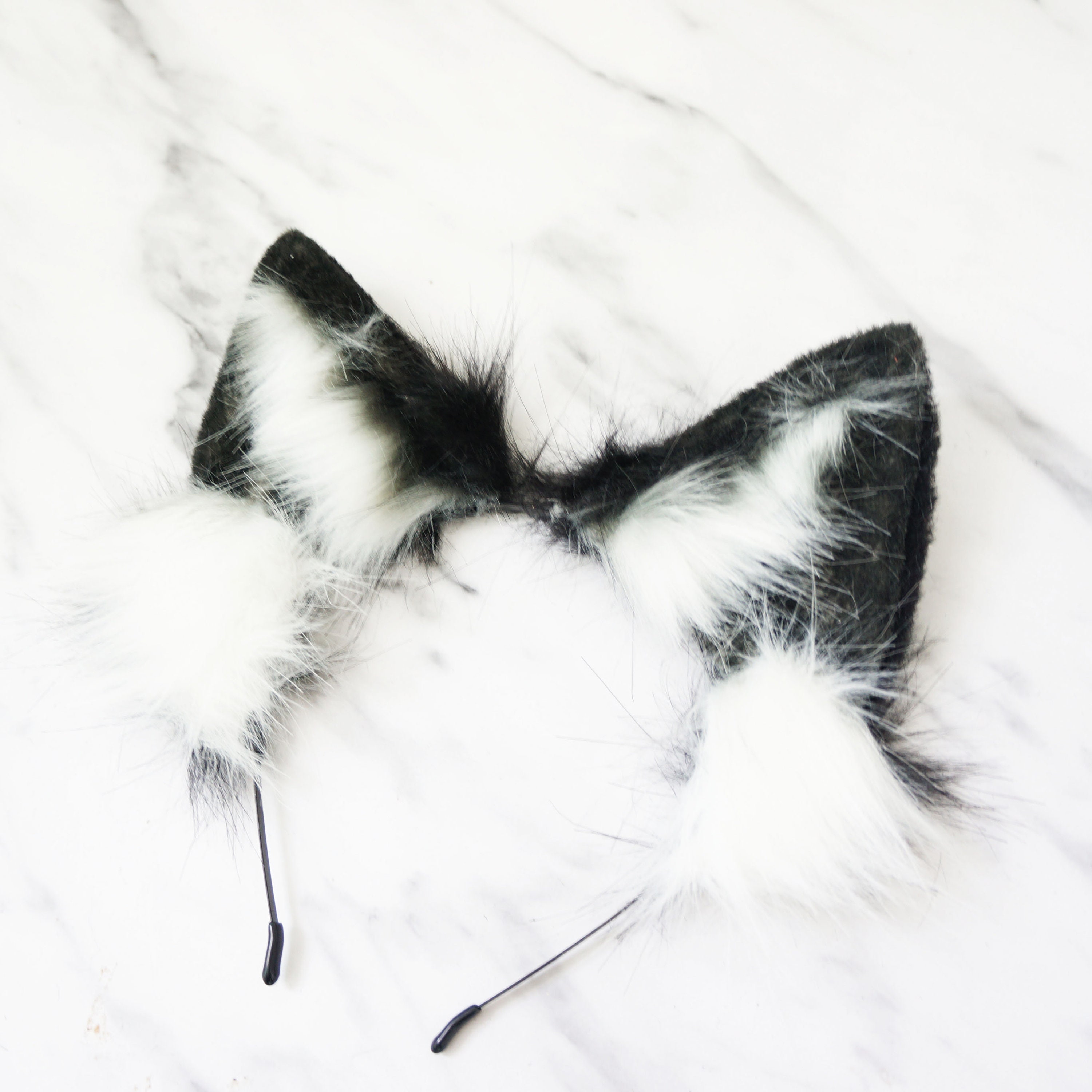 Ears Headband Handmade Kitten Ears Fluffy Fox Ears Faux Fur Etsy