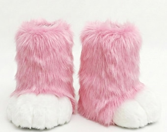 fursuit feet paws, toony foot paw, kemono foot paw, light pink cat paws, puppy paws, wolf paws, tiger paws, fox paws, ktcatvintage