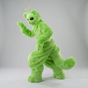 Alien Cat Fursuit Set, Alien Cat Cosplay Furry Mask Head, Paws, Tail ...