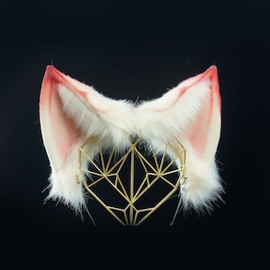 faux fur ears, fox ears, fluffy  ears, costume ears,animal ears, gold fox ears, cosplay ear, kitten ears, anime cosplay, 208