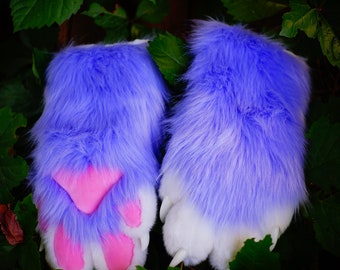 Lilac cat paws, Lilac fursuit paws, Fursuit gloves, Furry, Fursuit, furry gloves, furry paws, Furry art , ktcatvintage