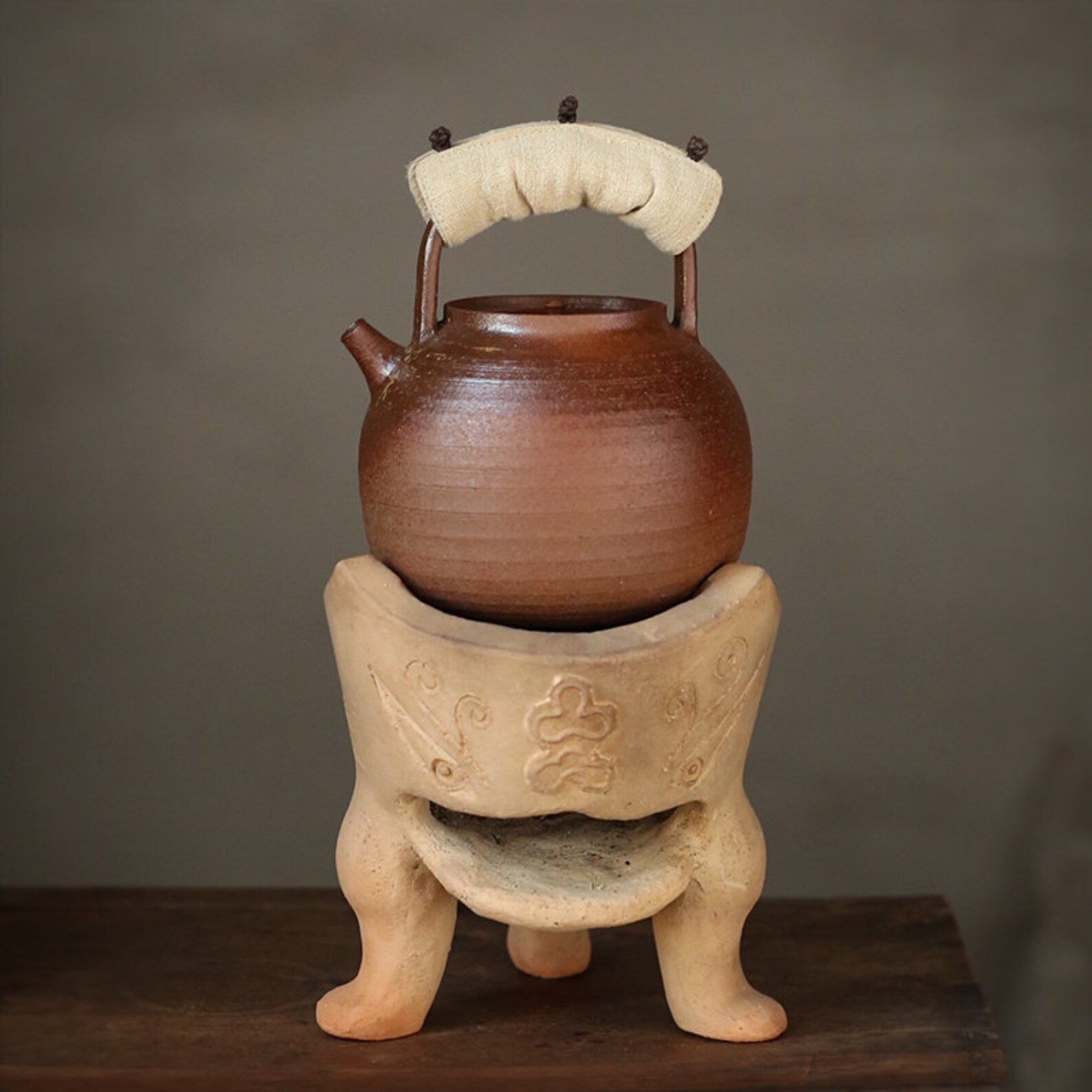 Woodfired Kettle Handmade Chaozhou Classic Shadiao Antique Etsy