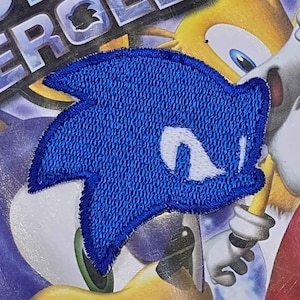Sonic Character Silhouettes - Sonic/Tails/Knuckles/Amy/Shadow/Super Sonic - Embroidered Iron-On/Sew-On Patch