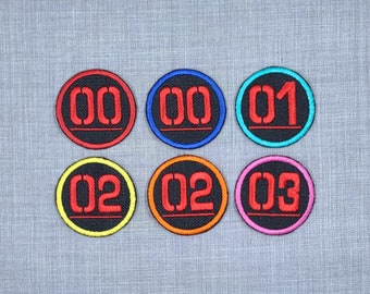 BLACK - Vocaloid CV Series Number Patches - Miku/Luka/Rin/Len/Kaito/Meiko - Embroidered Iron-On/Sew-On Patch