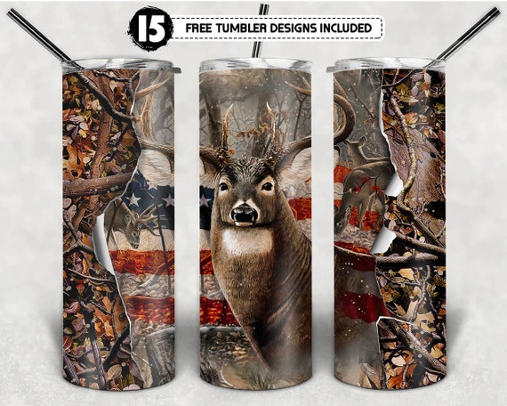 Tapered Tumbler PNG File Digital Download Deer Hunting 20oz Skinny ...