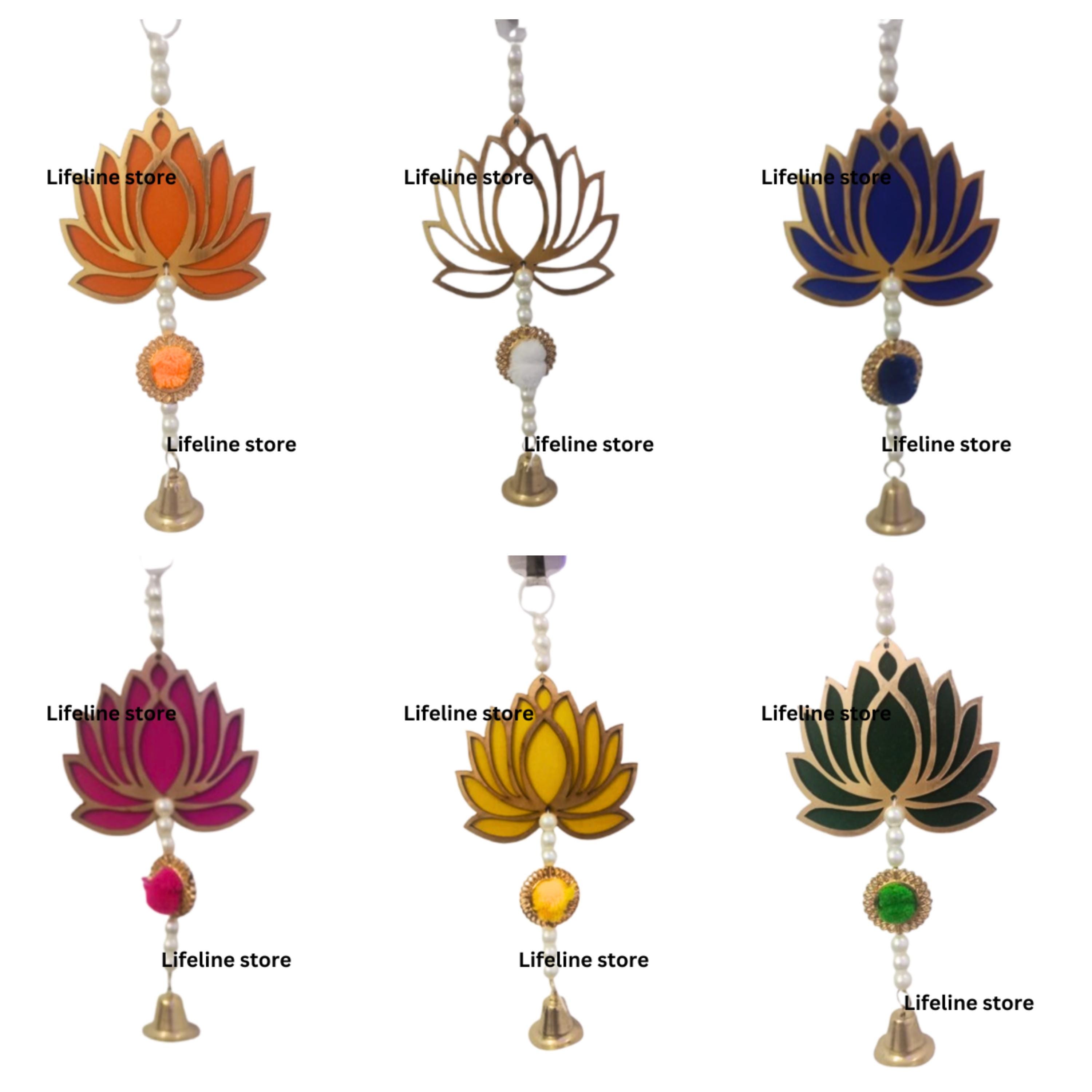 50 Traditional Lotus Hangings for Home Decor, Backdrop, Housewarming, Puja Lotus, Mandir Decor, Diwali Decor, Lakshmi/Ganesh Decor