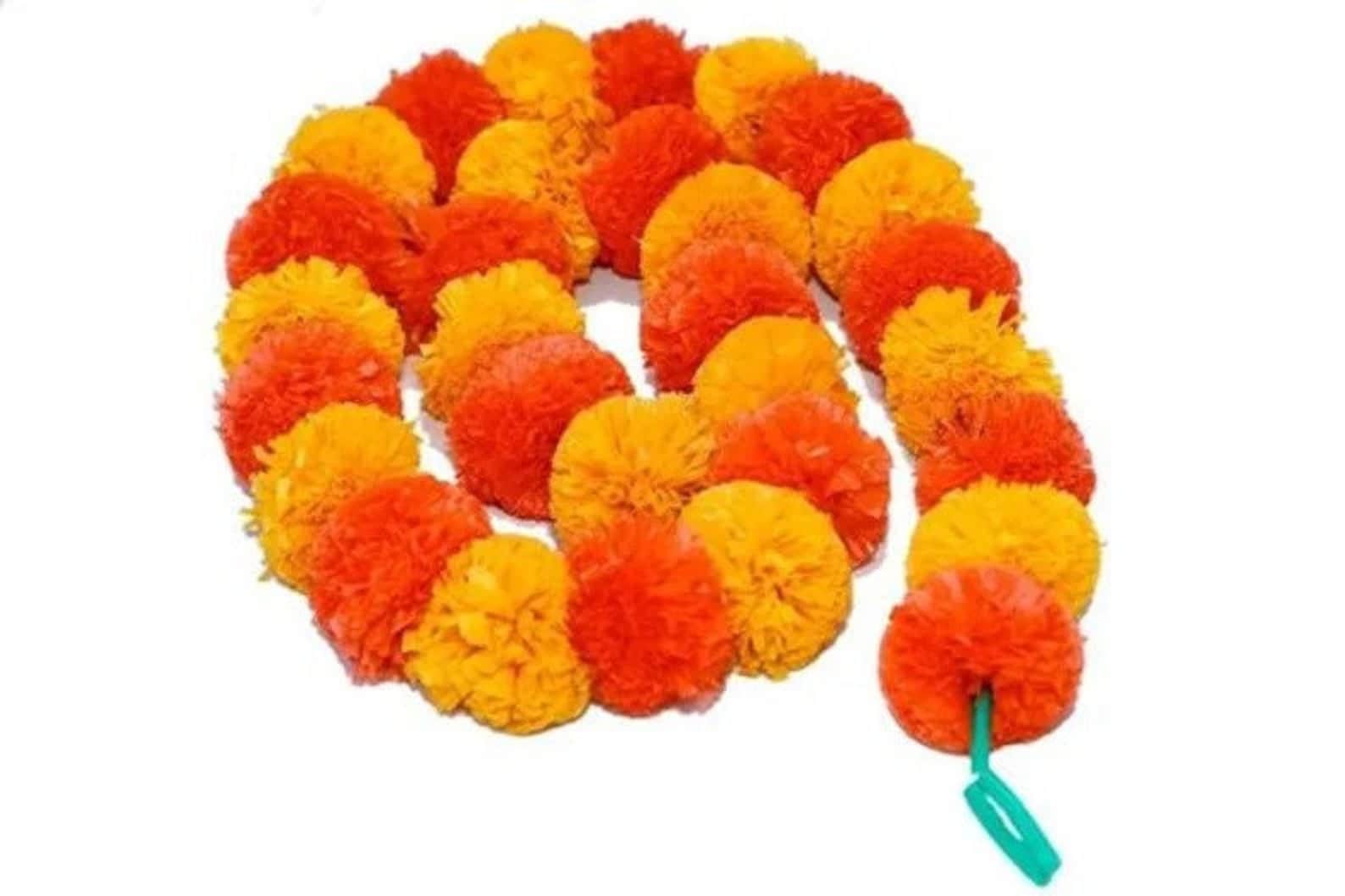 100 Pc SALE ON Indian Mix Color Artificial Decorative Diwali Marigold ...