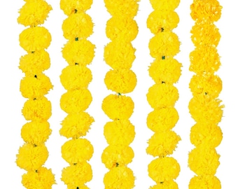 marigold garland Artificial Decorative Marigold Flower Garland Strings for Christmas Wedding Party Decoration for sale,@lifelinestore