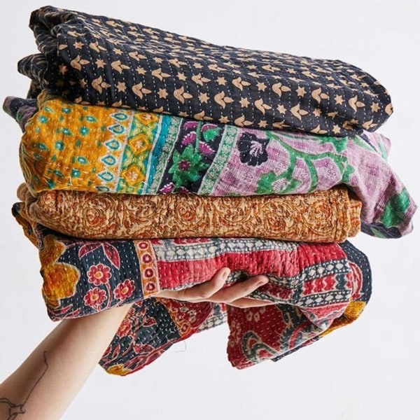 Wholesale Lot Vintage Kantha Quilts,vintage kantha quilt wholesale,kantha quilt lot,wholesale quilts Bedding, Bedspread blanket