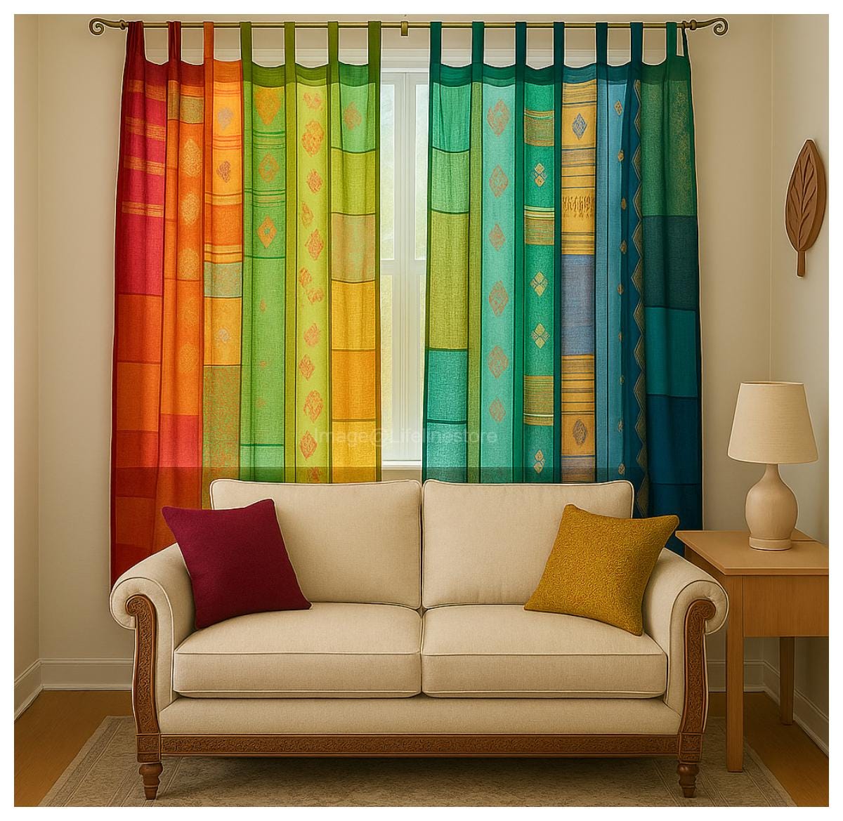 Indian Boho Curtain Saree Curtain | Handmade Patchwork Curtains for ...